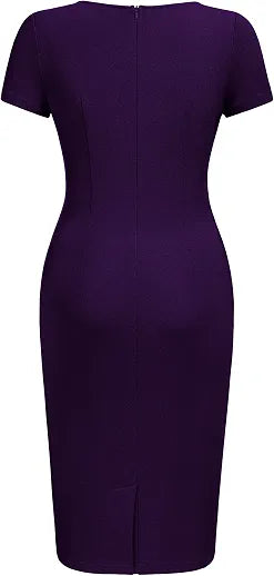 Vestido morado formal midi