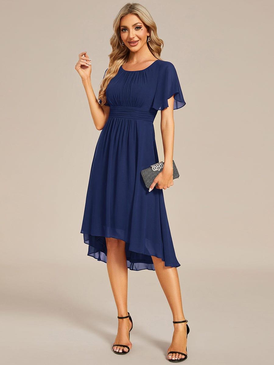 Vestido azul marino formal midi