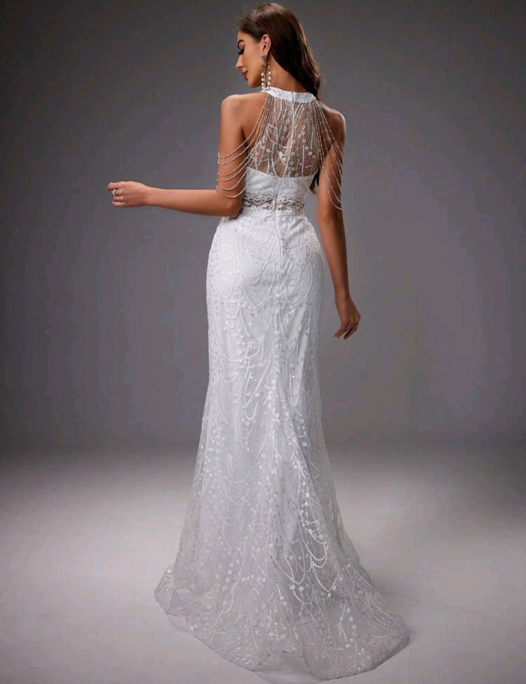 Vestido de Novia Estilo Sirena con Espalda de Ensueño y Detalles en Pedrería