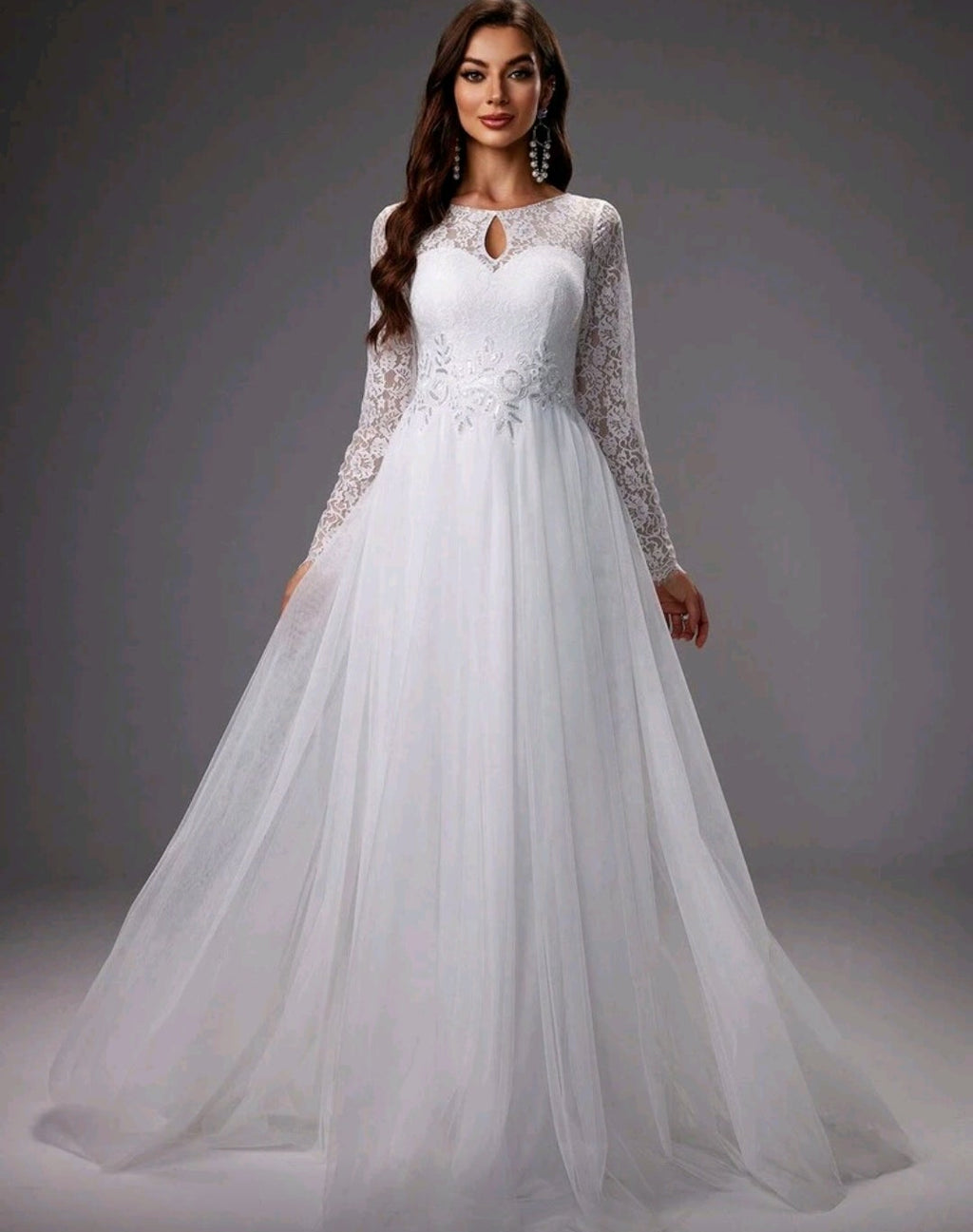Vestido de Novia "Elegancia Atemporal" - Encaje y Tul