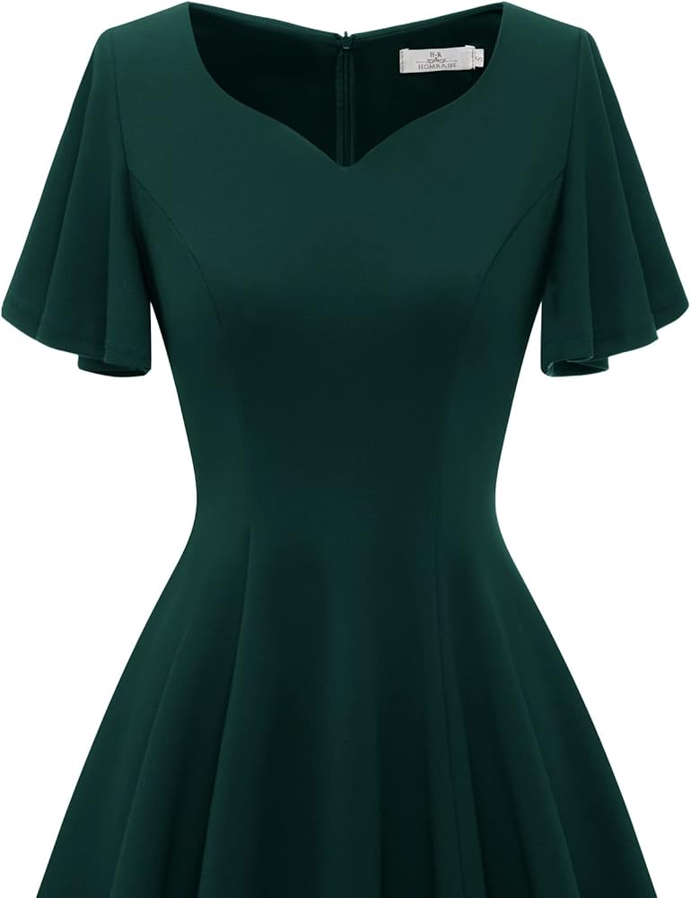Vestido verde esmeralda formal midi