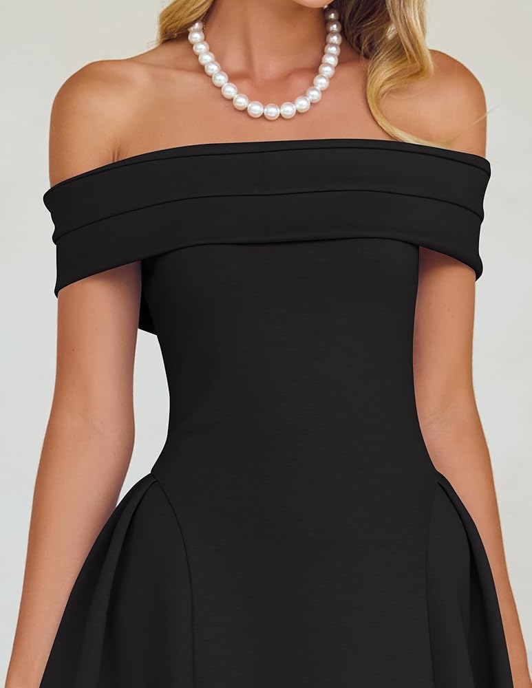 Vestido midi negro straple corte A