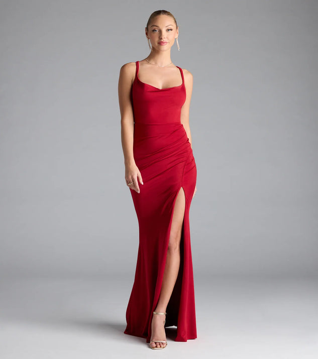Vestido Fabianne rojo corte sirena