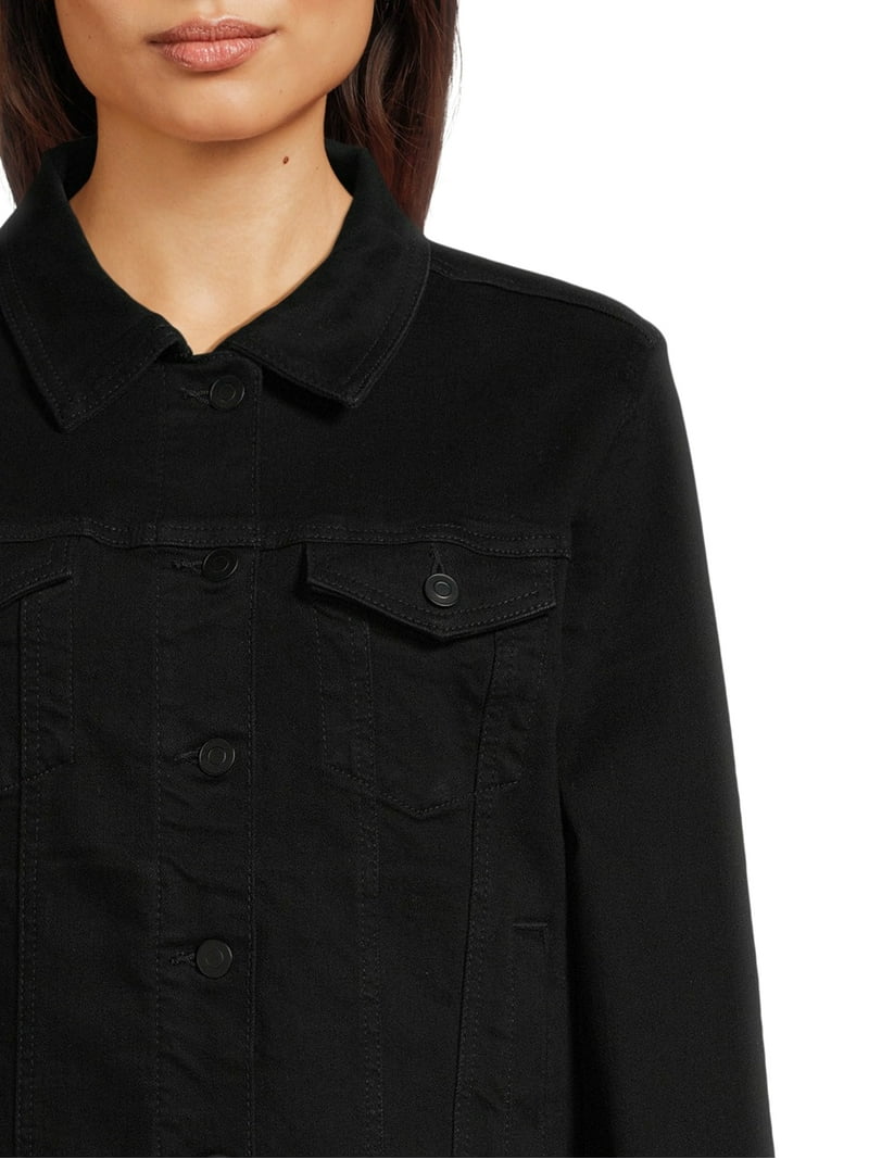 Jacket negra denim stretch