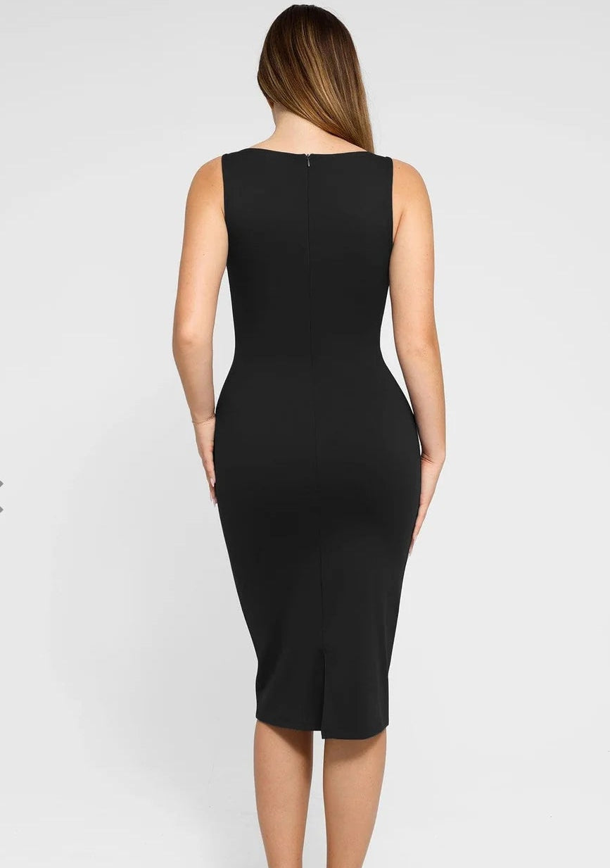 Vestido negro con faja incluida