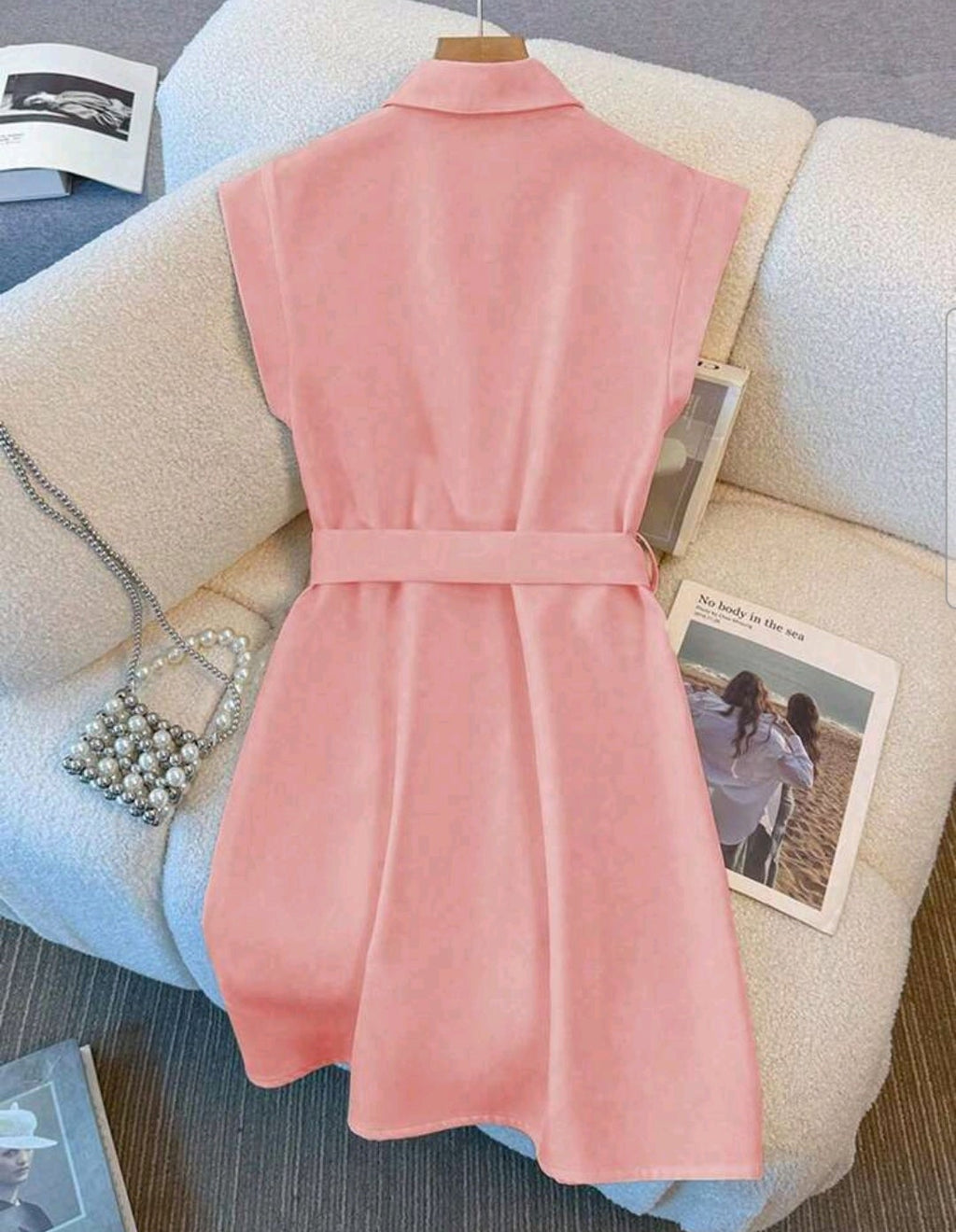 Vestido casual rosado midi