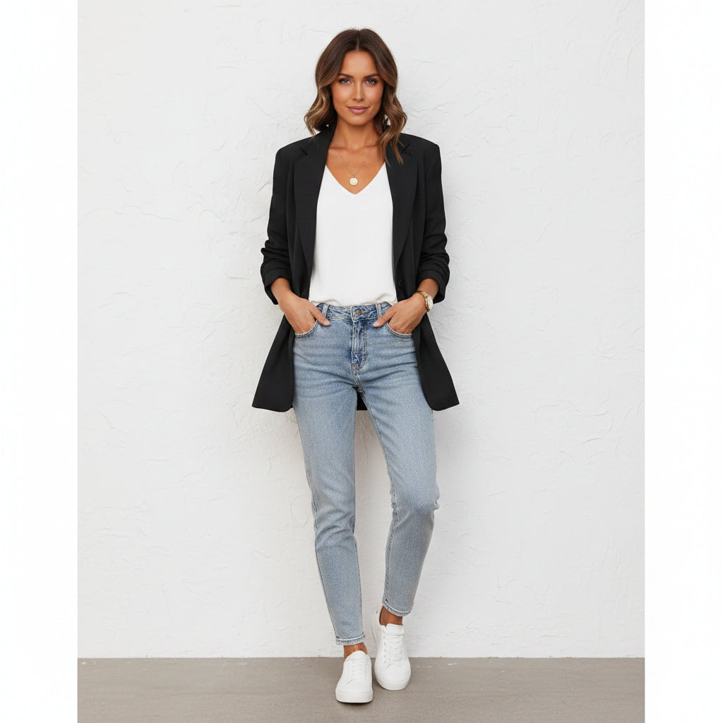 Blazer negro 2 botones
