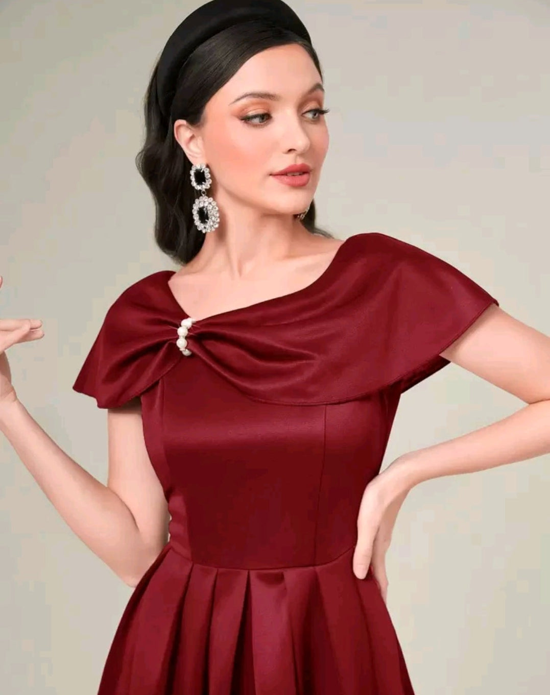 Vestido vino midi