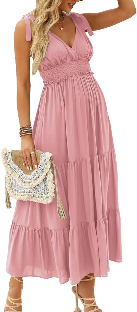 Vestido palo rosa con tirante ajustable