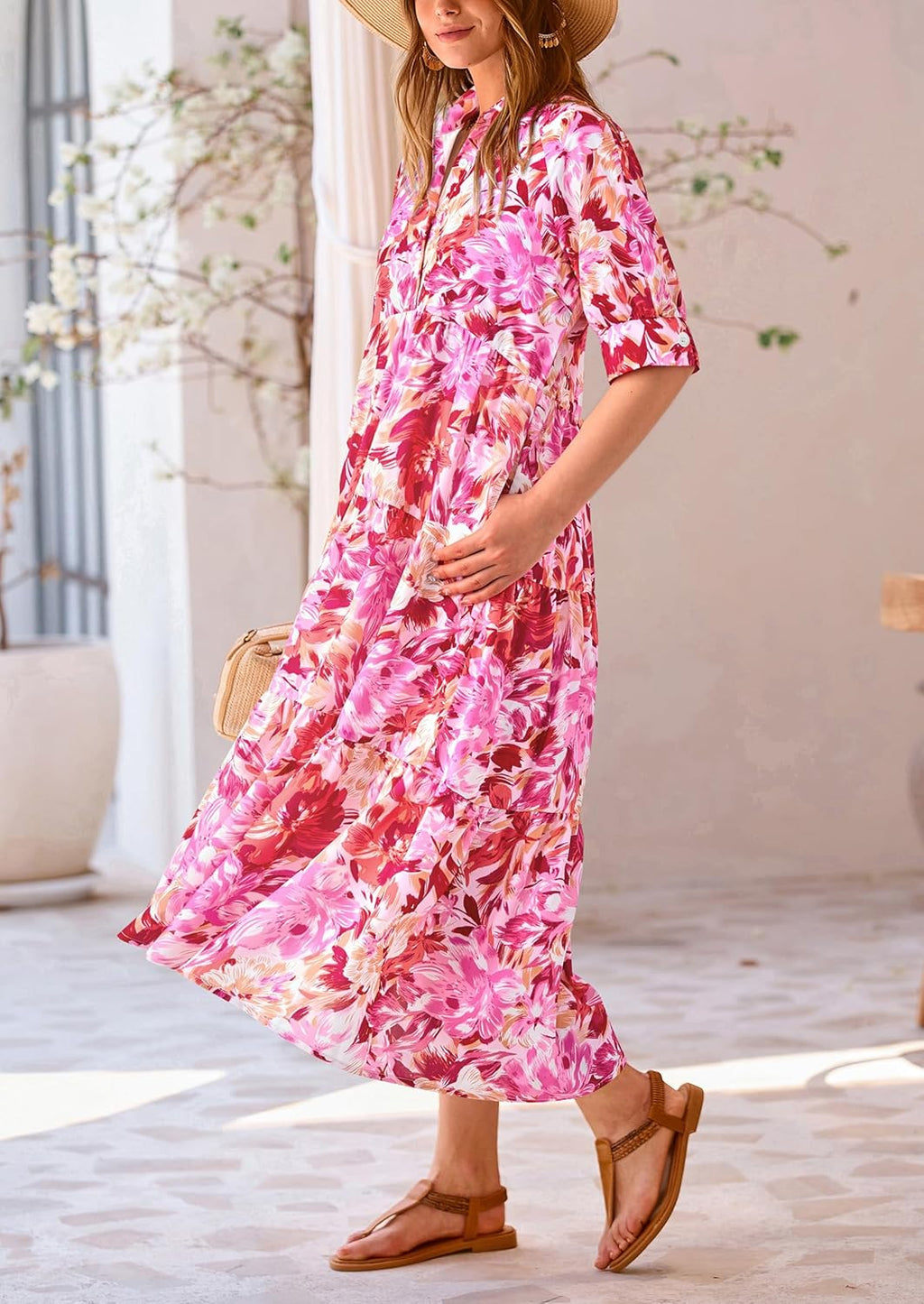 Vestido casual con estampado floral