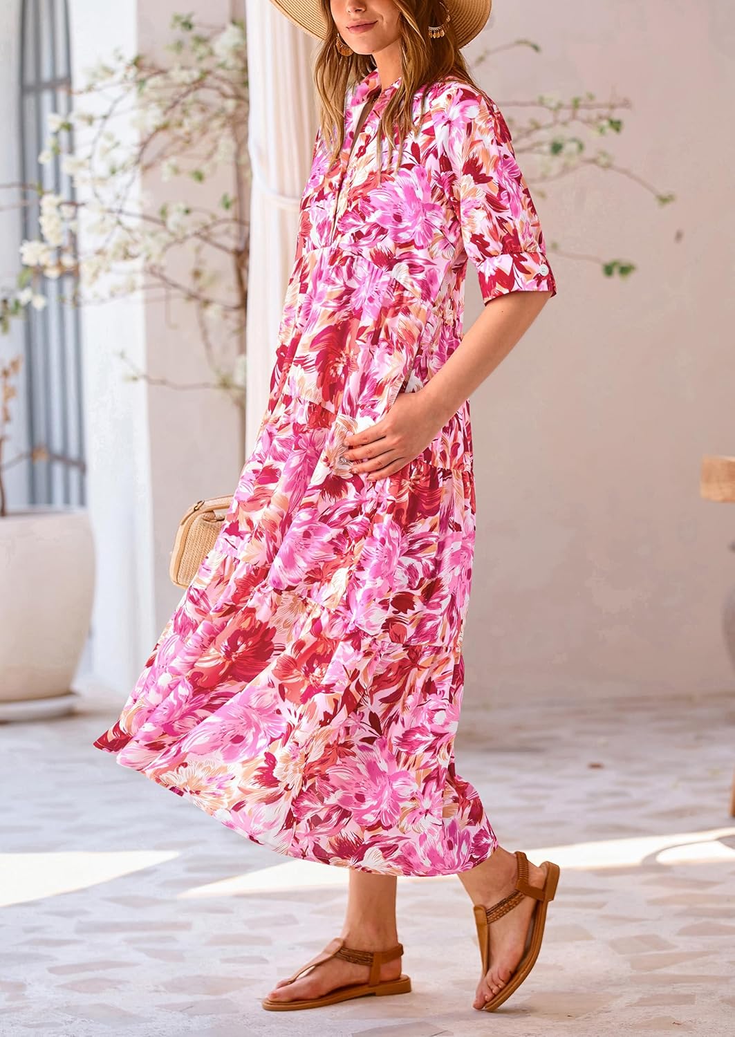 Vestido casual con estampado floral