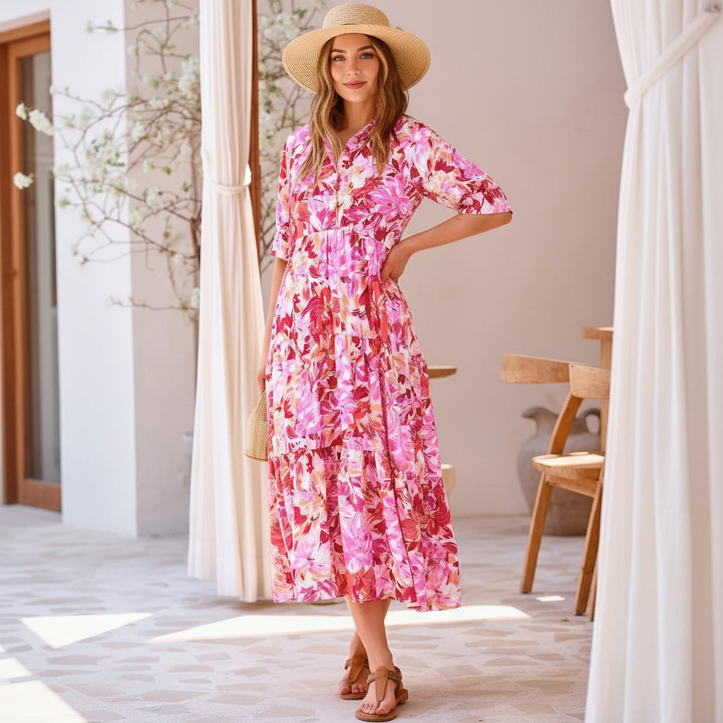 Vestido casual con estampado floral