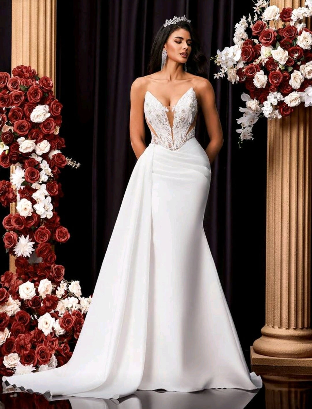 Vestido de Novia "Giselle" – Elegancia Escultural con Corsé de Encaje