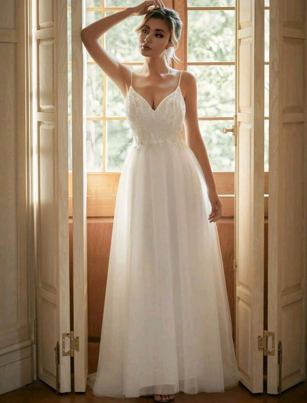 Vestido de Novia – Silueta A-Line con Corpiño Bordado