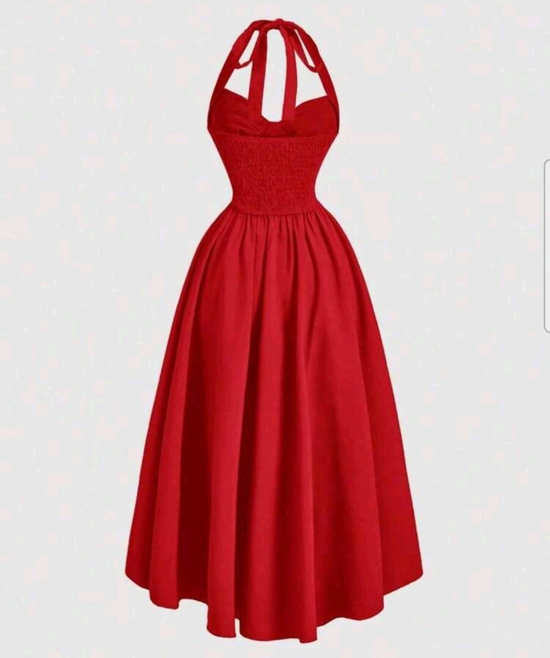 Vestido rojo casual midi