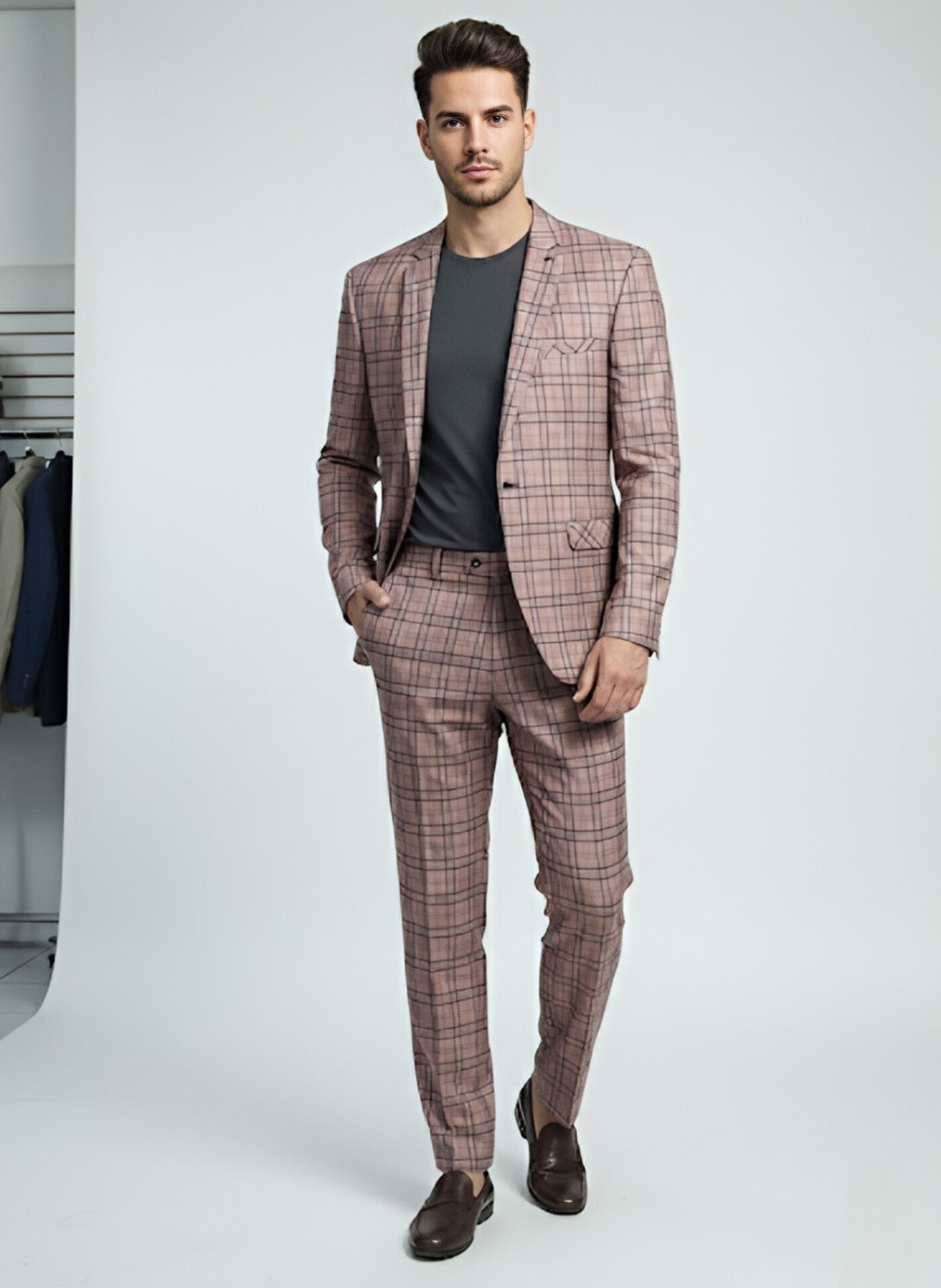 TRAJE DE CUADROS 2 PIEZAS